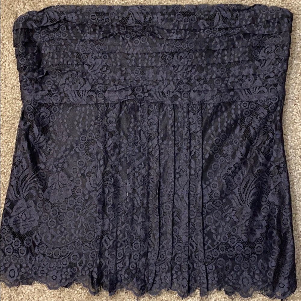 Black lace tube top